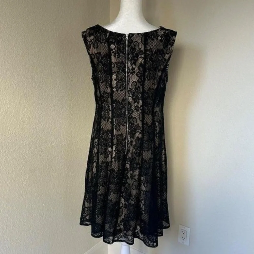 Level Eight Plus Knee Length Dress Size‎ 14W Black Lace 90s Grunge Romantic Goth